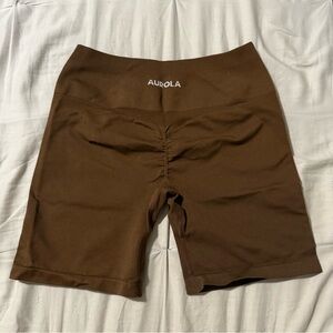 Women's Brown Aurola Gym Shorts